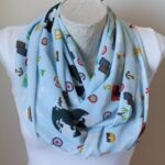 Travel Scarf with Map and Compass for Women