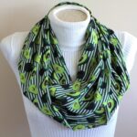 Vegan Gift Scarf with Avocado Pattern for Plant-Based Women