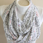 Math Teacher Infinity Scarf with Equations and Graph Print