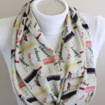 Wine Infinity Scarf with Cheers Print – Gift for Wine Lovers