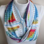 Periodic Table Scarf – Infinity Scarf with Colorful Elements Print