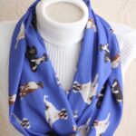 Boxer Dog Infinity Scarf – Blue Dog Scarf Gift for Women