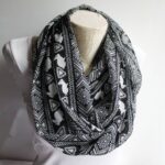 Rabbit Scarf – Tribal Bunny Print Infinity Scarf for Women