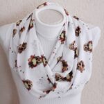 Day of The Dead Infinity Scarf with Sugar Skull Print