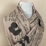 Pride and Prejudice Book Scarf – Jane Austen Literary Infinity Scarf for Book Lovers