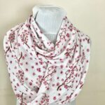 CherryBlossom Infinity Scarf – Sakura Scarf with Japanese Floral Design