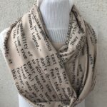 The Alchemist Scarf – Beige Infinity Quote Scarf with Paulo Coelho Quotes