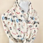 Alice in Wonderland Scarf with whimsical illustrations