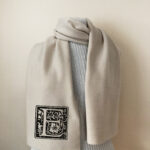 monogram scarf with personalized letter design
