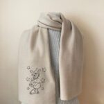 Daisy Duck Scarf featuring cute star pattern on fleece