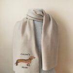 Custom Dachshund Scarf with personalized name Cacao’s Mom