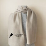 Ballroom Latin Dance Scarf with dancer silhouette and quote