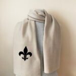 Fleur de Lis Scarf – royal French fleece scarf for women