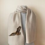 Eagle Scarf – fleece scarf with realistic flying eagle print