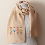 nutcracker scarf christmas gift with colorful soldier design