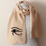 Eye of Horus Scarf – Egyptian mythology inspired fleece scarf for women