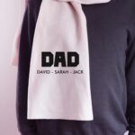 Custom Dad Scarf personalized with children’s names