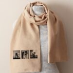 Custom Valentines Scarf with three romantic photos printed on fleece