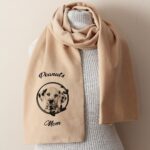 Personalized Dog Photo Scarf – custom fleece gift for dog moms