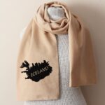 Iceland Scarf with Nordic Map Design – Travel Gift for Friend