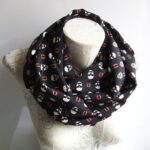 Skull Scarf Infinity Black Rockabilly Fashion