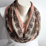 Sloth Scarf with Cute Hanging Sloths for Women