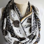 Raccoon Scarf – Boho Infinity Scarf with Woodland Animal Print