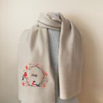 Custom Christmas Bird Scarf personalized fleece wrap holiday gift